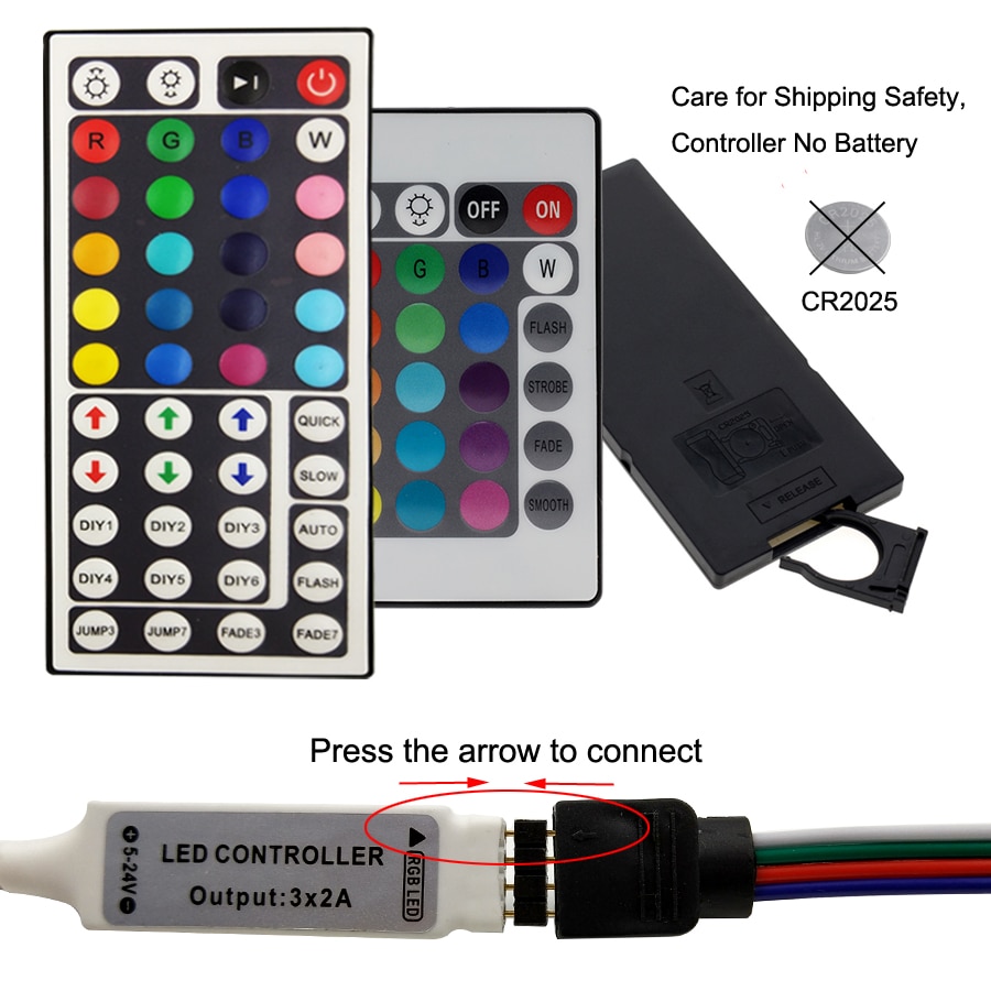 LED Stripes with Remote Control and Adapter