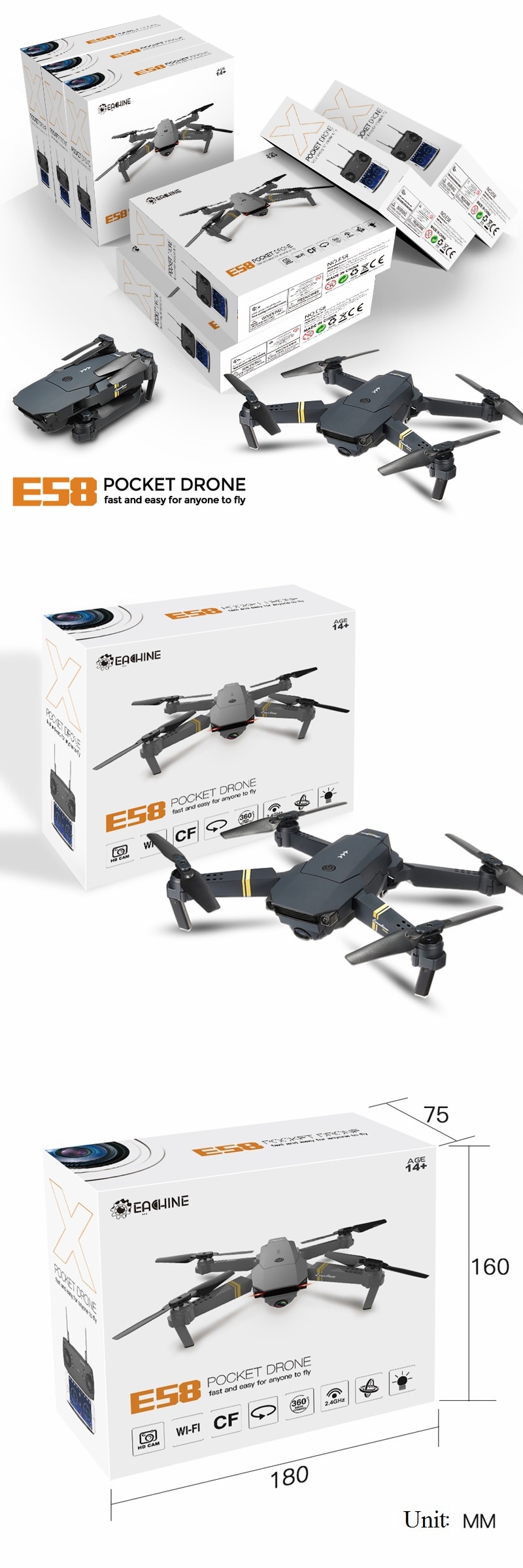 Foldable Design RC Quadcopter with Camera